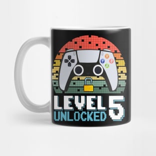 Level 5 Unlocked Vintage Retro Gaming Mug